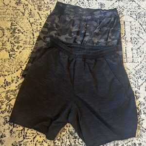 Men's Lululemon Black and Gray Athletic Shorts